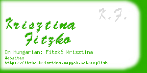 krisztina fitzko business card