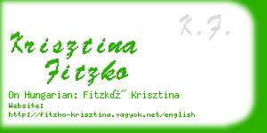 krisztina fitzko business card